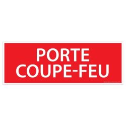 Panneau de signalétique "Porte coupe-feu" - 210 x 75 mm