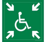 Panneau Point de rassemblement PMR