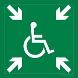 Panneau Point de rassemblement PMR