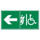 Panneau d'évacuation PMR - Sortie de secours - Flèche à gauche