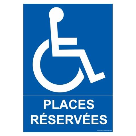 Panneau orientation - Parking places réservées handicapé