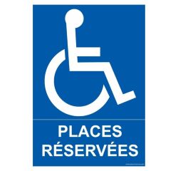 Panneau orientation - Parking places réservées handicapé