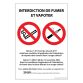 Panneau signalétique - Interdiction de fumer et vapoter - ISO 7010