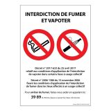 Panneau signalétique - Interdiction de fumer et vapoter - ISO 7010