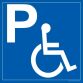 Panneau signalétique - Parking Handicapé - 500x500 mm Aluminium