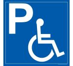 Panneau Parking PMR 500x500 mm en Aludibond Extérieur