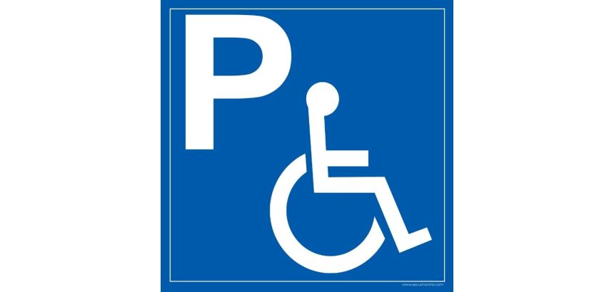 Panneau Parking PMR 500x500 mm en Aludibond Extérieur