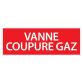 Panneau de signalétique - Vanne coupure gaz - 210 x 75 mm