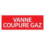 Panneau de signalétique - Vanne coupure gaz - ISO 3864-1