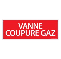 Panneau de signalétique - Vanne d'arrêt gaz - ISO 3864-1