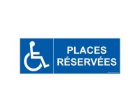 Panneau de stationnement - Places de parking réservées handicapés
