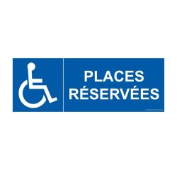 Panneau de stationnement - Places de parking réservées handicapés