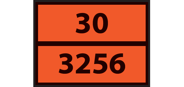 Plaque ADR - Liquide inflammable transporté à chaud - 30/3256