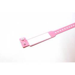 Bracelet d'Identification - Vinyle souple extra-large  - Rose