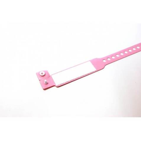 Bracelet d'Identification - Vinyle souple extra-large  - Rose