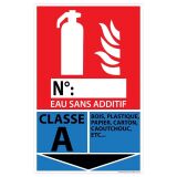 Panneau signalétique Extincteur pour Feux de Classe A - 160 x 250 mm