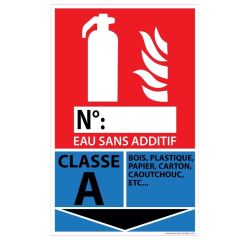 Panneau signalétique Extincteur pour Feux de Classe A - 160 x 250 mm