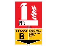 Panneau signalétique Extincteur pour feux de Classe B