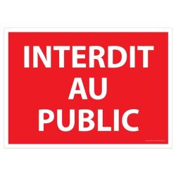 Signalisation d'interdiction - Interdit au public - ISO 7010