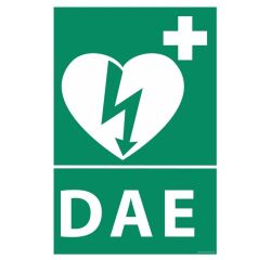 Signalétique Défibrillateur DAE pour ERP - Modèle 2 - ISO 7010