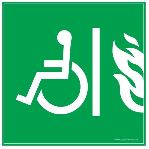 Signalétique EAS W004 - Espace d'Attente Sécurisé - ISO 7001