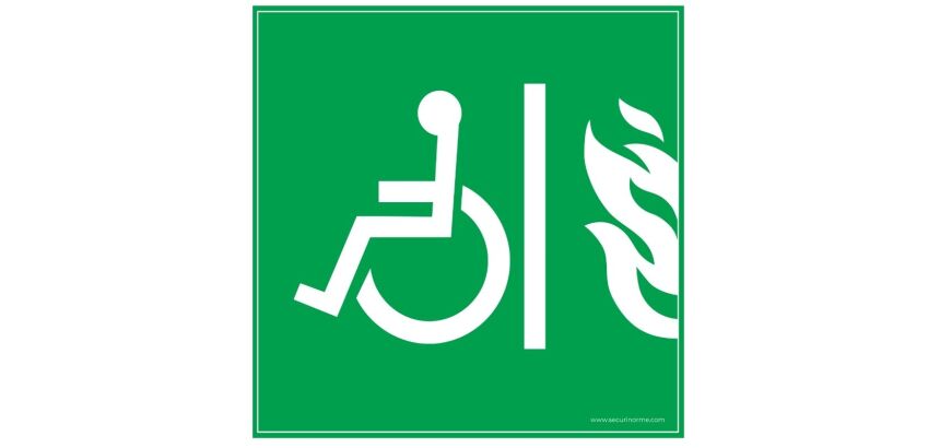 Signalétique EAS W004 - Espace d'Attente Sécurisé - ISO 7001