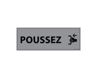Plaque de porte POUSSEZ - 210 x 75 mm