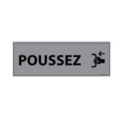 Plaque de porte POUSSEZ - 210 x 75 mm