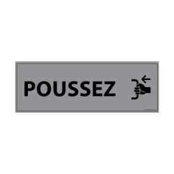 Plaque de porte POUSSEZ - 210 x 75 mm