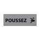 Plaque de porte POUSSEZ - 210 x 75 mm