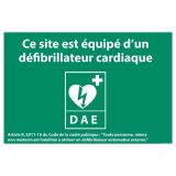 Panneau - Site équipé d'un défibrillateur cardiaque - ISO 7010  - 225 x 150 mm - Vinyle