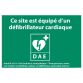 Panneau - Site équipé d'un défibrillateur cardiaque - ISO 7010