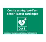 Panneau - Site équipé d'un défibrillateur cardiaque - ISO 7010  - 420 x 280 mm - Vinyle