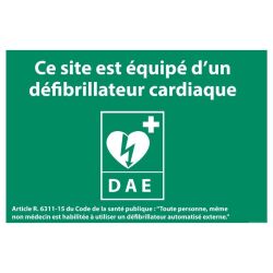 Panneau - Site équipé d'un défibrillateur cardiaque - ISO 7010