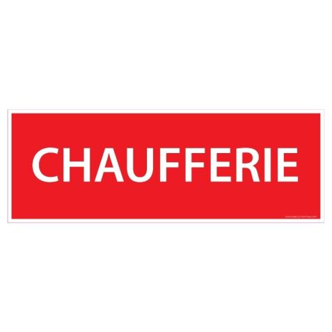 Panneau Chaufferie – Signalétique sécurité incendie 210 x 75 mm