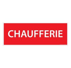 Panneau Chaufferie – Signalétique sécurité incendie 210 x 75 mm