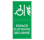 Panneau Espace d'attente sécurisé - portrait