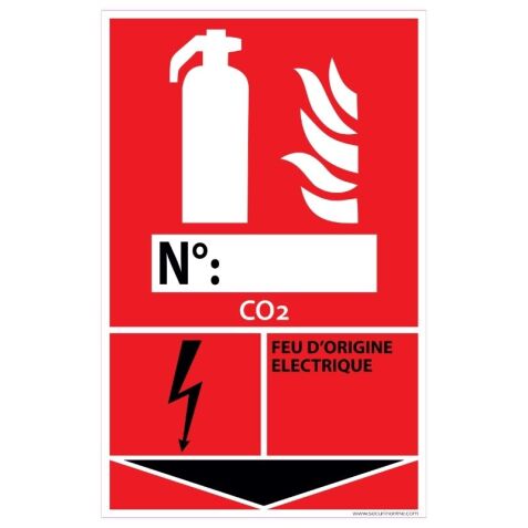 Panneau Feu d’origine électrique – Sécurité incendie – 160x250 mm