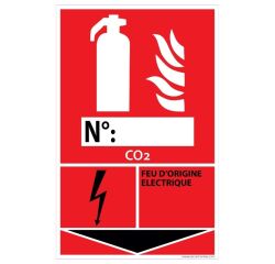 Panneau Feu d’origine électrique – Sécurité incendie – 160x250 mm