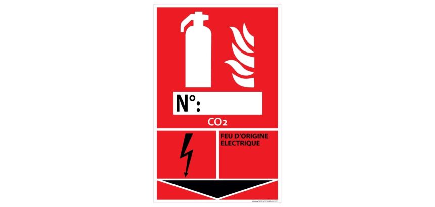 Panneau Feu d’origine électrique – Sécurité incendie – 160x250 mm