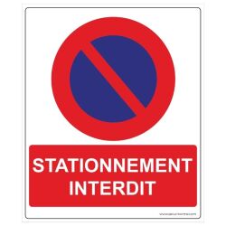 Panneau Sécurité Stationnement interdit