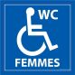 Panneau PMR - Picto WC Femme - Symbole universel d'accesssibilité