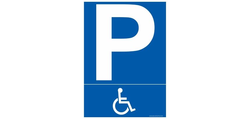 Panneau Parking PMR pictogramme handicapé - Divers formats