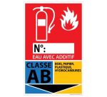 Panneau Incendie - Extincteur Classe AB - 160 x 250 mm  - PVC 2 mm