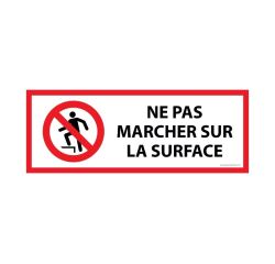Panneau Interdiction - Ne pas marcher sur surface -P019 -ISO 7010