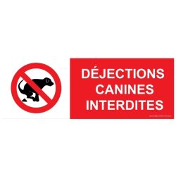 Panneau d'interdiciton - Déjections Canines Interdites - ISO 7010