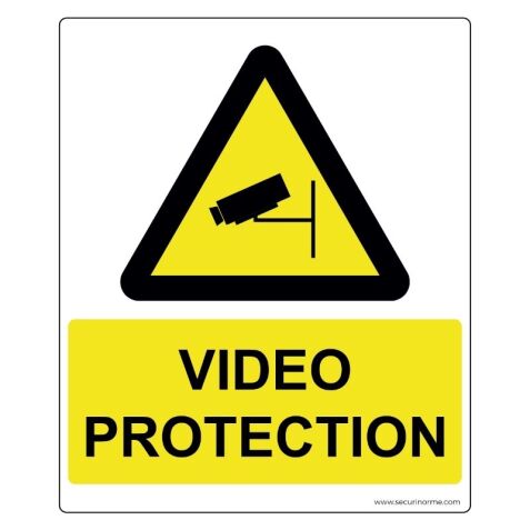 Panneau  Vidéo Protection - 300 x 250 mm