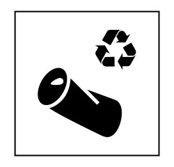 Pictogramme - Info recyclage canette - ISO 7001 PI PF 063  - 125 x 125 mm - Vinyle Souple Autocollant - Bleu