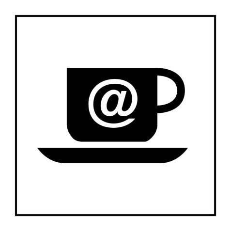 Pictogramme d'information - Cybercafé - ISO 7001 - Gravoply