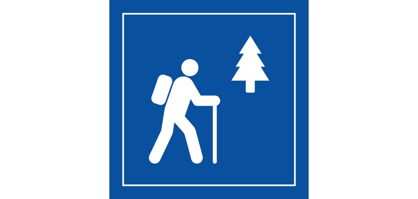 Signalétique information - Sentier de randonnée pédestre - ISO 7001